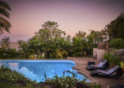 Soirée sur la Villa Roméo chambre d'hôtes de charme sur La Réunion