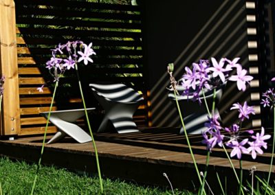 La terrasse privée de la chambre Camphre et Geranium